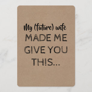 Invitation Proposition drôle HOMME moderne de GROOMSMAN