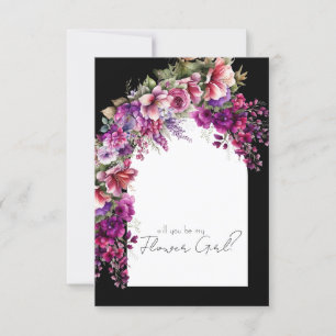 Invitation Proposition du parti marié Fuchsia Lavender Floral