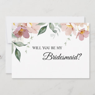 Invitation Proposition d'une femme de ménage Vintage rose et