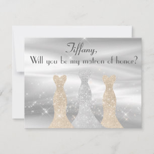 Invitation Proposition magnifique de dame de honneur de robes