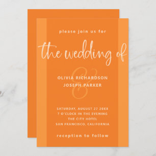 Invitation Proposition moderne  Papaya Orange Mariage