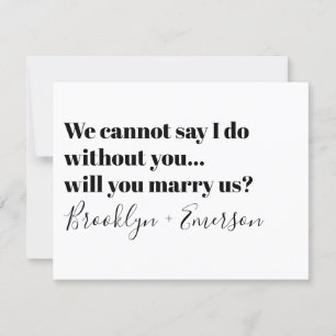 Invitation Proposition officielle de typographie Nous épouser