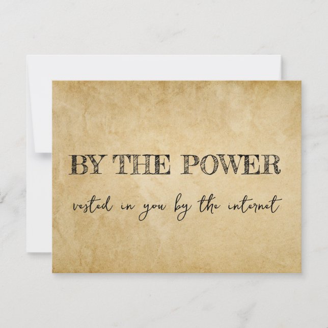 Invitation Proposition officielle humoristique : Unique 'Mari (Devant)