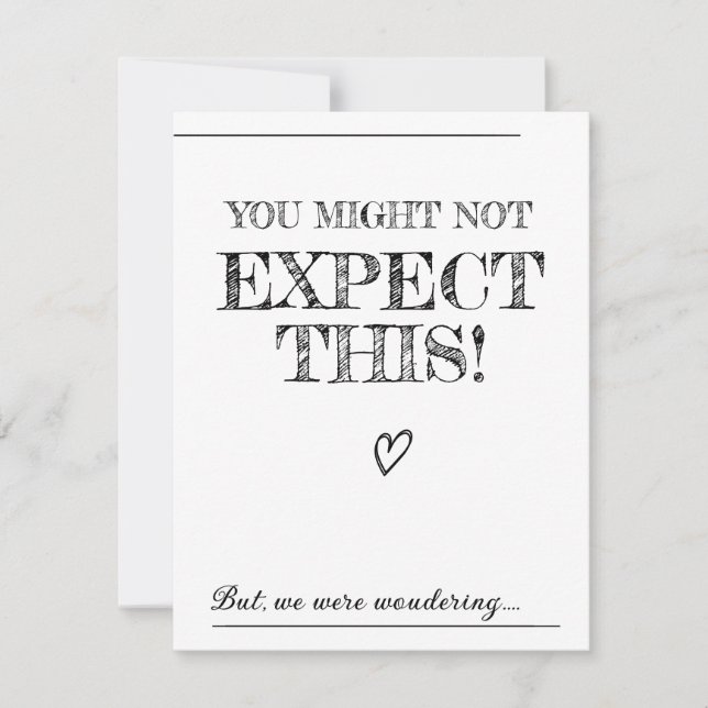 Invitation Proposition officielle.Voulez-vous nous épouser ? (Devant)