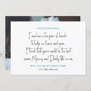 Invitation Proposition simple de parrain photo