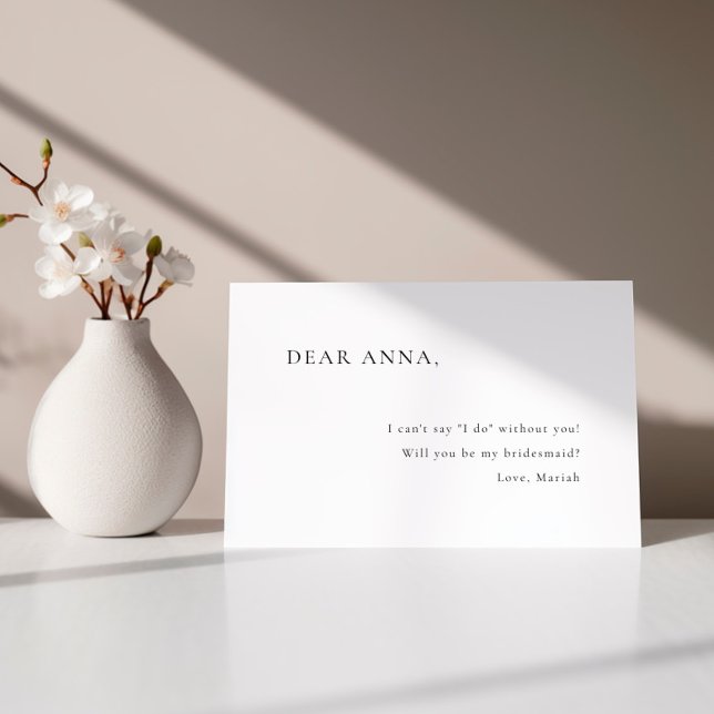 Invitation Proposition simple minimale élégante de la servant (Créateur téléchargé)