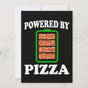 Invitation Propulsé par Pizza - Pizza Drôle