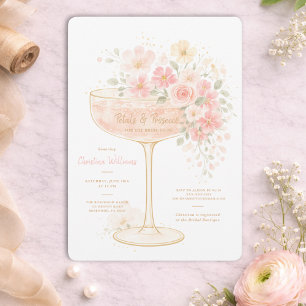Invitation Prosecco Romantique & Pétales : Enterrement de Vie