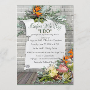 Invitation Protea - Wedding shower à fleurs Strelitzia