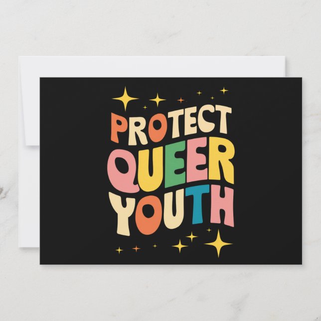 Invitation Protéger les jeunes queer Protéger les enfants tra (Devant)
