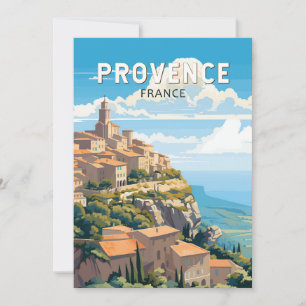 Invitation Provence France Travel Art Vintage
