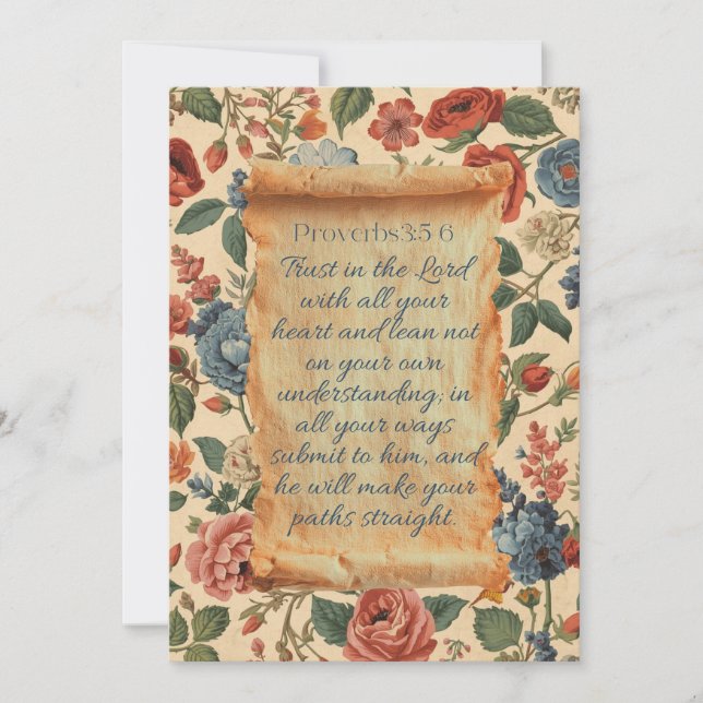 Invitation Proverbes 3:5–6 Confie-toi dans l'Éternel Verset b (Devant)