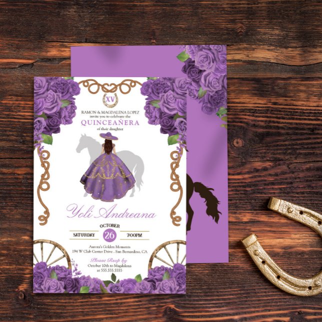 Invitation Province de Charro Ouest violet clair (Créateur téléchargé)
