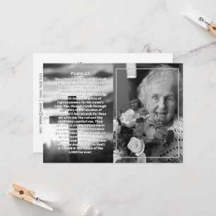 Invitation Psalm 23 Photo Croix Célébration de la vie Funérai