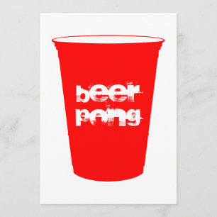 Invitation puanteur de bière : tasse rouge de partie