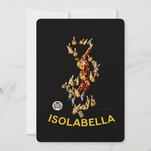 Invitation Publicité Liqueur Leonetto Cappiello Isolabella (Devant)