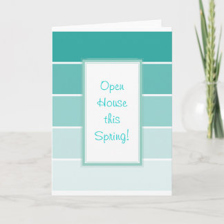 Invitation Puce de peinture de bleu de turquoise