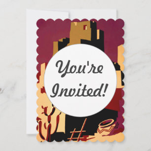 Invitation Pueblos Anciens du Sud-Ouest WPA Poster Art