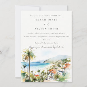 Invitation Puerto Vallarta Mexique Aquarelle Douceur de coupl