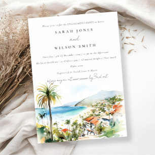 Invitation Puerto Vallarta Mexique paysage aquarelle Engageme
