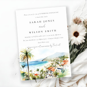 Invitation Puerto Vallarta Mexique Paysage Mariage Anniversai
