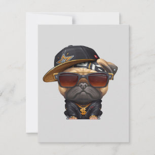 Invitation Pug Hip Hop Super