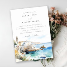Puglie, Italie Paysage aquarelle Mariage