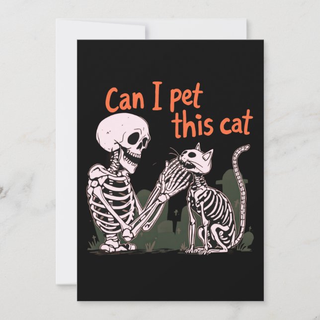 Invitation Puis-Je Animer Ce Chat ? Conception pour Amoureux  (Devant)