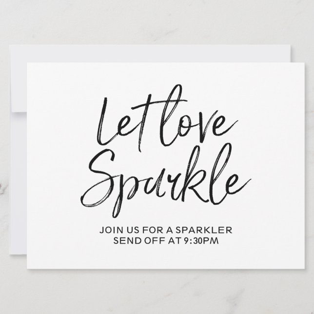 Invitation "Puisque l'amour brille" Enseigne de mariage | Let (Devant)