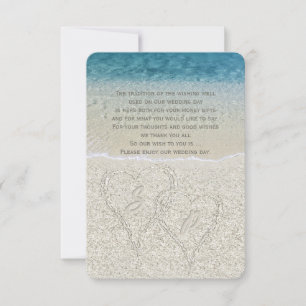 Invitation Puits de vœux de mariage sur la plage Sandy Glitte