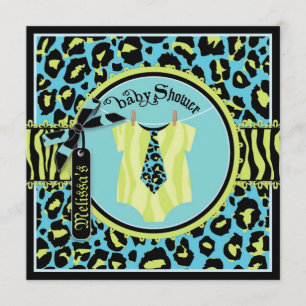 Invitation Pullover bleu de vedette du rock et baby shower