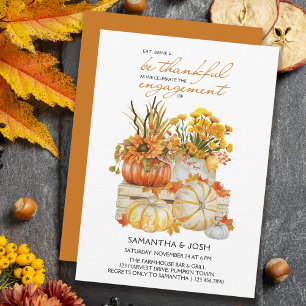 Invitation Pumpkin Harvest Thanksgiving Engagement Party