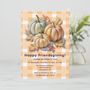 Invitation Pumpkins & Feuilles d'Automne pour un Friendsgivin