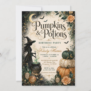 Invitation Pumpkins & Potions Anniversaire Halloween