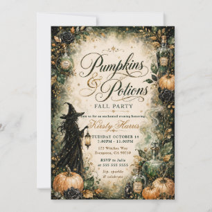 Invitation Pumpkins & Potions Anniversaire Halloween