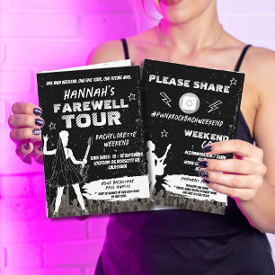 Invitation Punk Rock Bachelorette Heekend Itinéraire