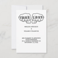 Punk Rock Tattoo Mains Mariage Elopement