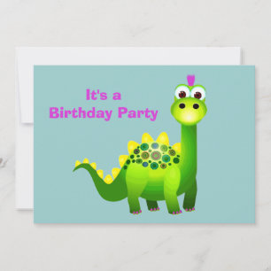 Invitation Punk vert Dino