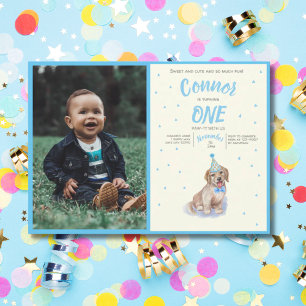 Invitation Pure Chiot 🐶 Labrador Première fête d'anniversair