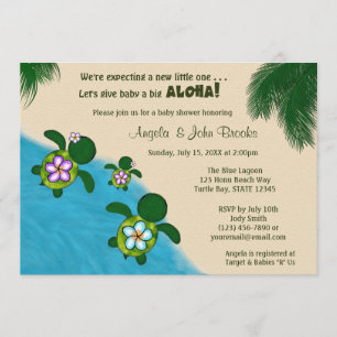 Invitation PURP (Honu) 04B de baby shower de
