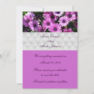 Invitation Purple Africain Fleurs De Faisée Mariage Enregistr