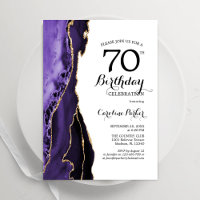 Purple Agate Or Blanc 70e anniversaire