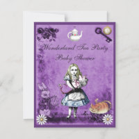 Purple Alice au Baby shower du Tea Party au pays d