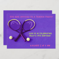 Purple Anniversaire Raquettes et Balls Tennis