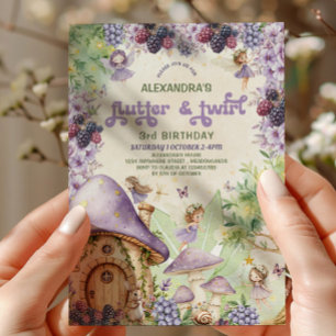 Invitation Purple Berry Fbattage & Twirl Fairy 3e anniversair