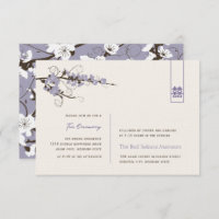 Purple Cherry Blossoms Asiatique Mariage Réception