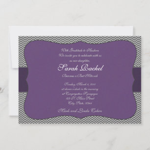 Invitation Purple Chevron