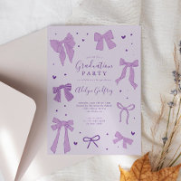 Purple Coquette Bow Graduation Party