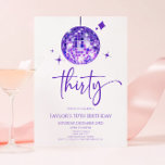 Invitation Purple Disco Ball Trente fête d'anniversaire<br><div class="desc">C'est une Purple Disco Ball Trente Anniversaire Invitation de fête!</div>