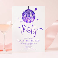 Purple Disco Ball Trente fête d'anniversaire